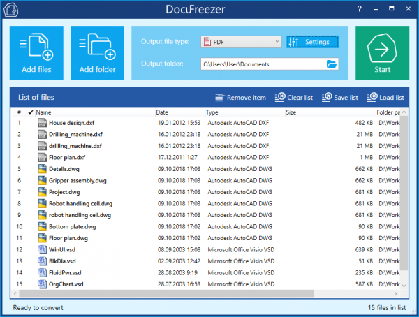 DocuFreezer – Simple Converter to PDF or Images