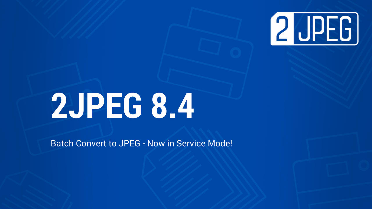 Batch convert files to JPEG with 2JPEG 8.4