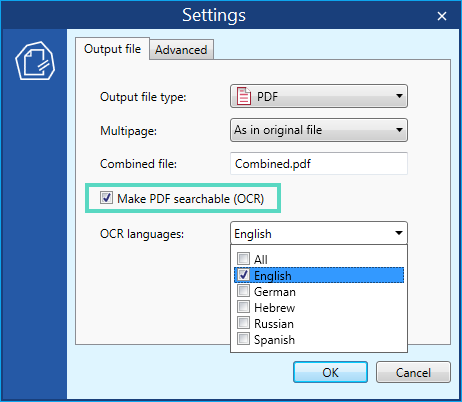 Recognize text using OCR with upcoming DocuFreezer