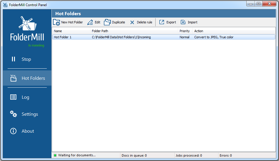 Instantly convert XPS (OXPS) to JPG via Hot Folders in FolderMill